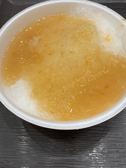 完熟桃のかき氷